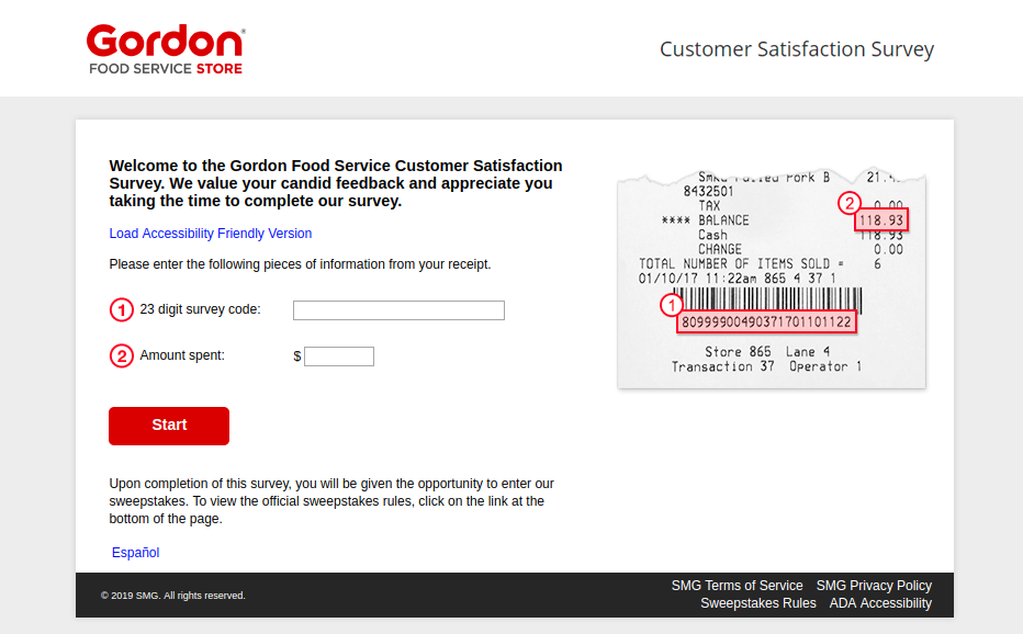 gordon food service survey