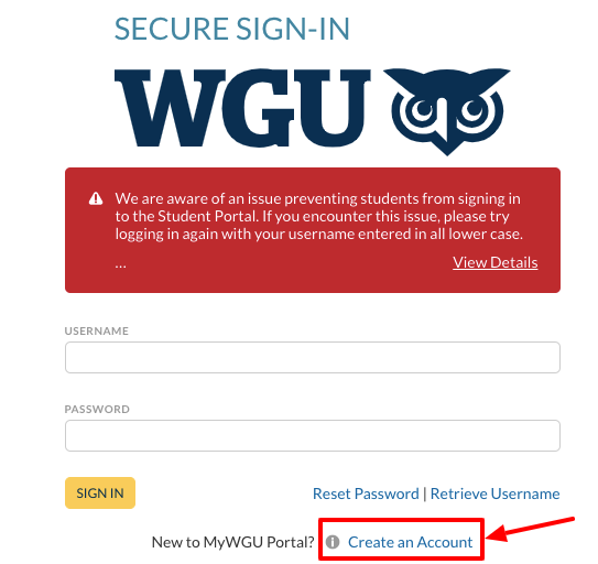 wgu sign in