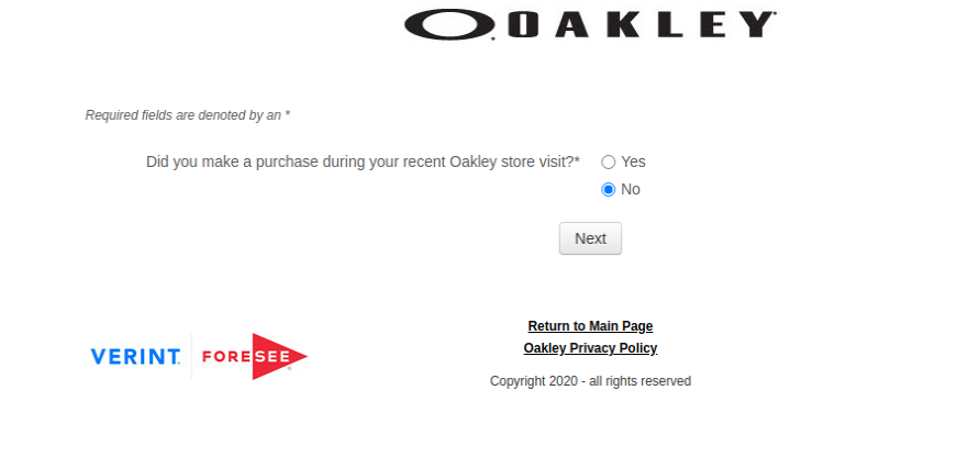 Oakley Survey
